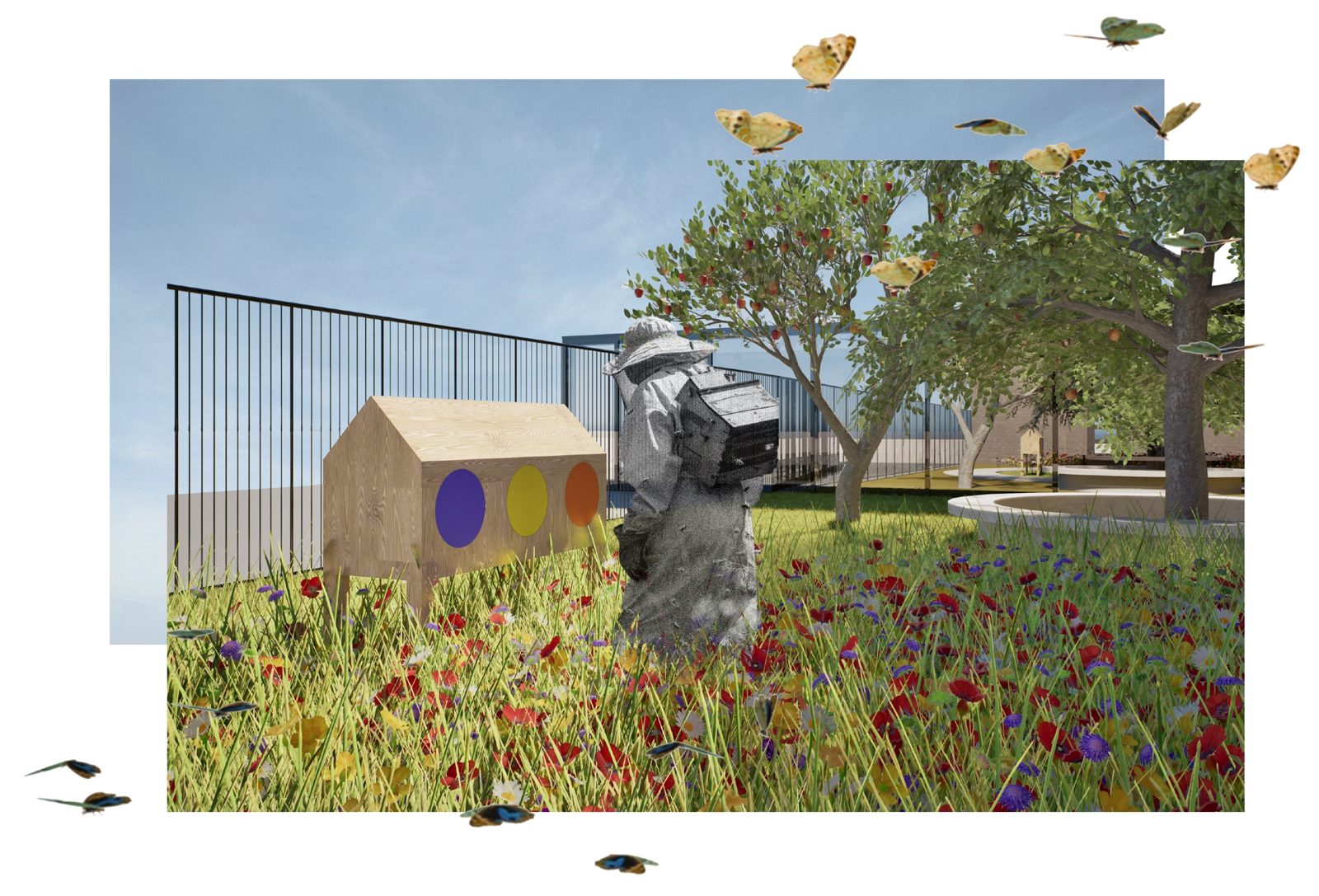 SoThA Park – the beekeeper at the beehive (visualisation)