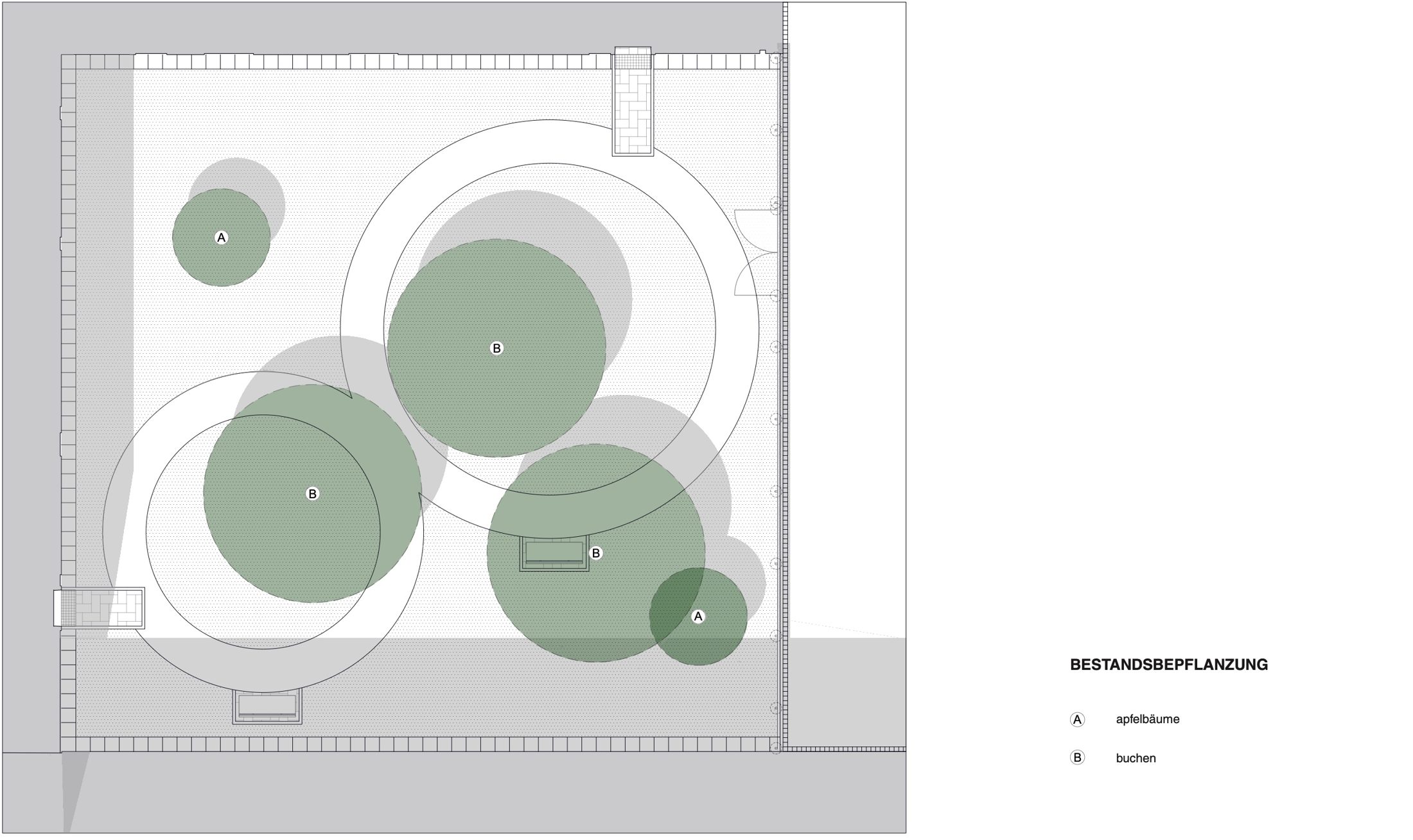 SoThA Park – site plan, existing situation